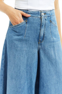 Tractr - Culotte Jeans With Back Waist Buckle