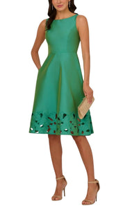 Adrianna Papell - Wide Shoulder Straps A-line Gown Dress