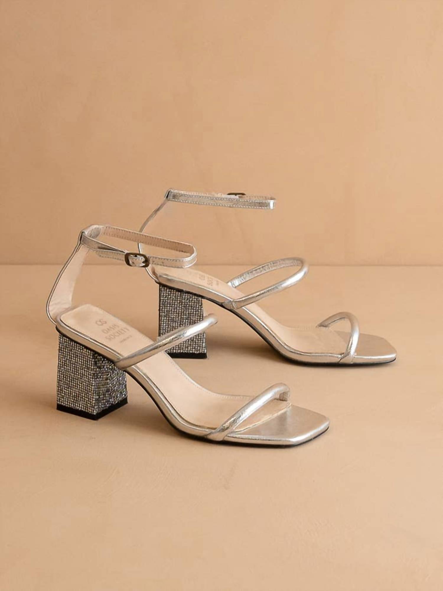 Oasis Society - Women's Giza Glittery Architectural Block Sandals