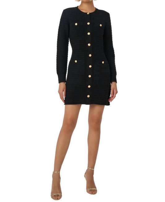 Toccin - Darla Textured Knit Mini Dress