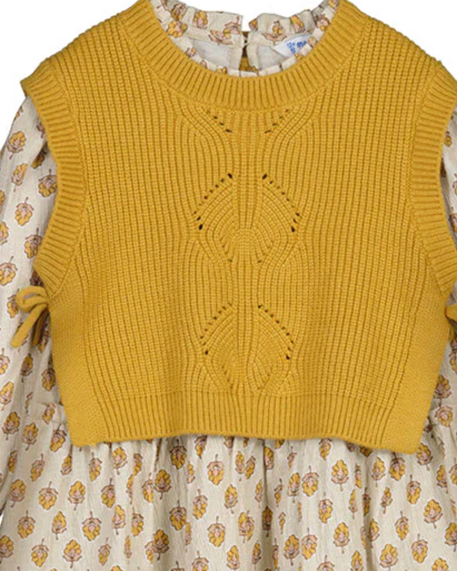 Mayoral - Girls' Knitted Vest Dress
