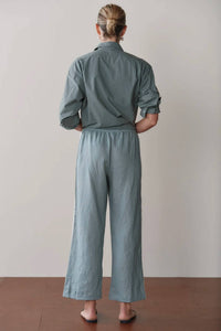 Donni. - Linen Crop Stripe Pants