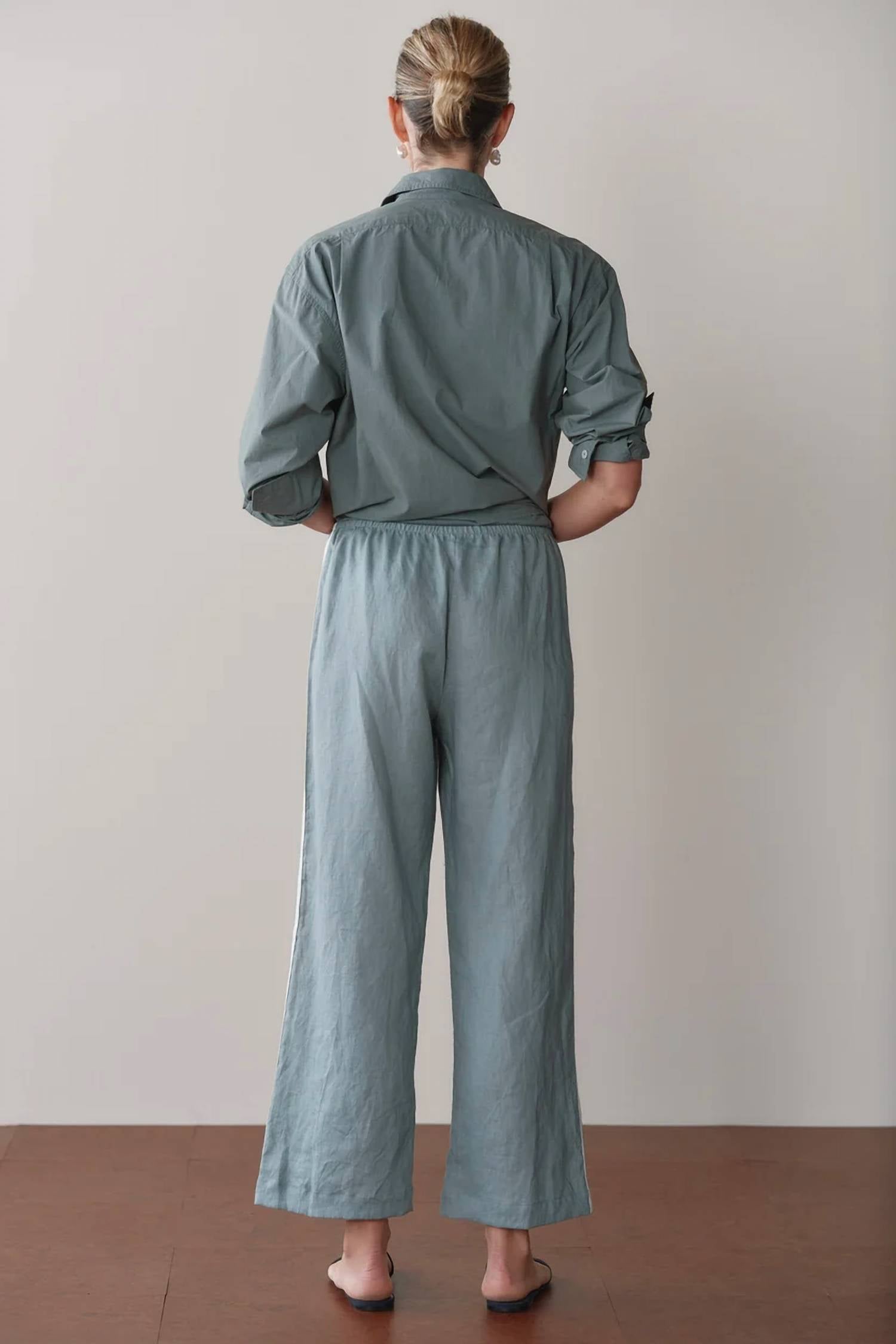 Donni. - Linen Crop Stripe Pants