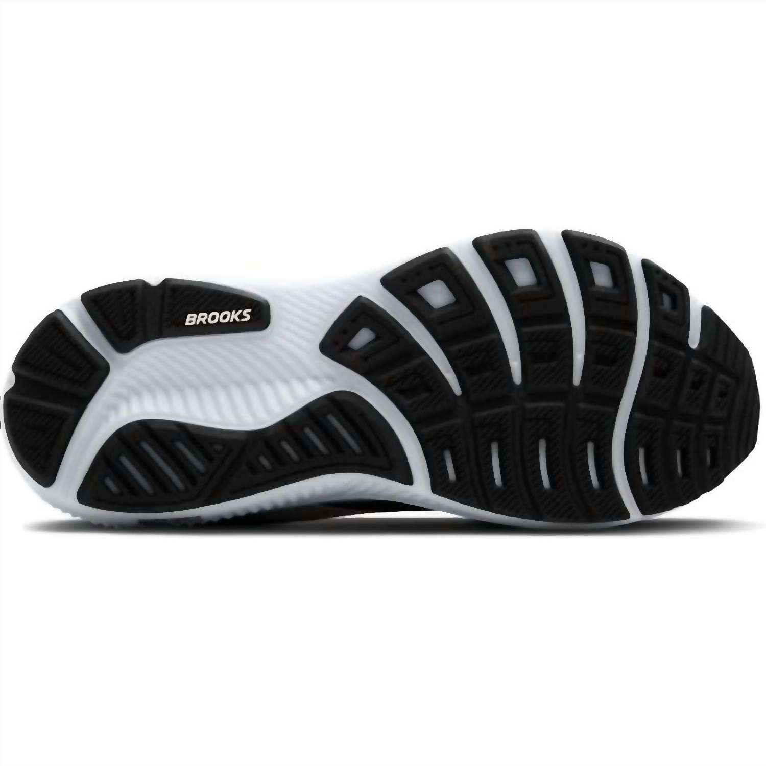BROOKS Men's Ghost 17 Running Shoes in black grey white 5 - men's shoe - view 5