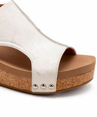 Corkys Footwear Women's Volta Ii Sandals in white metallic - women's sandal - detail view