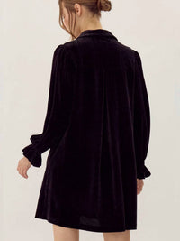 Jodifl - Women's Corduroy Velvet Shirt Dress
