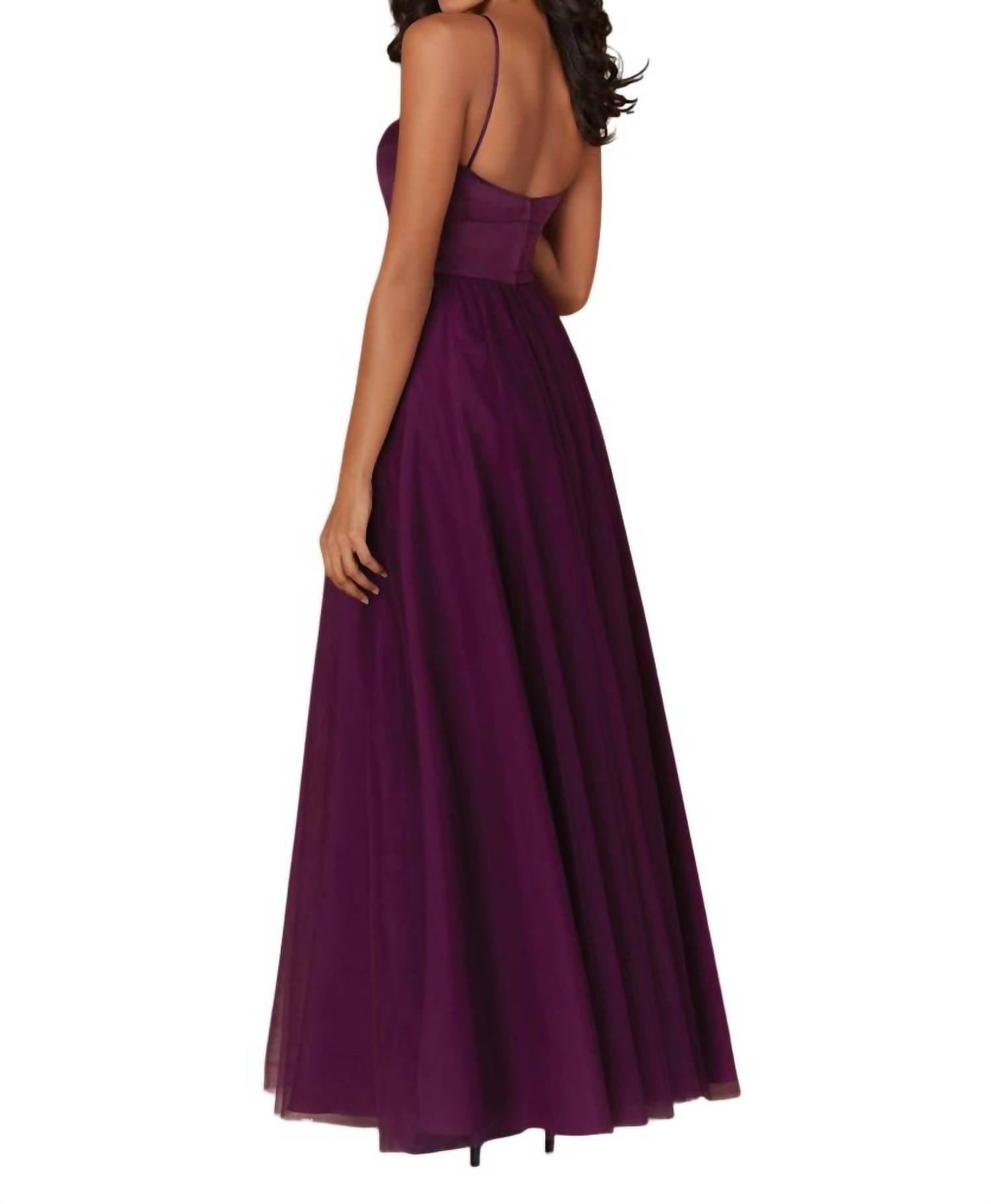 Tulle Affairs By Mori Lee - Satin Bodice Tulle Skirt Prom Dress
