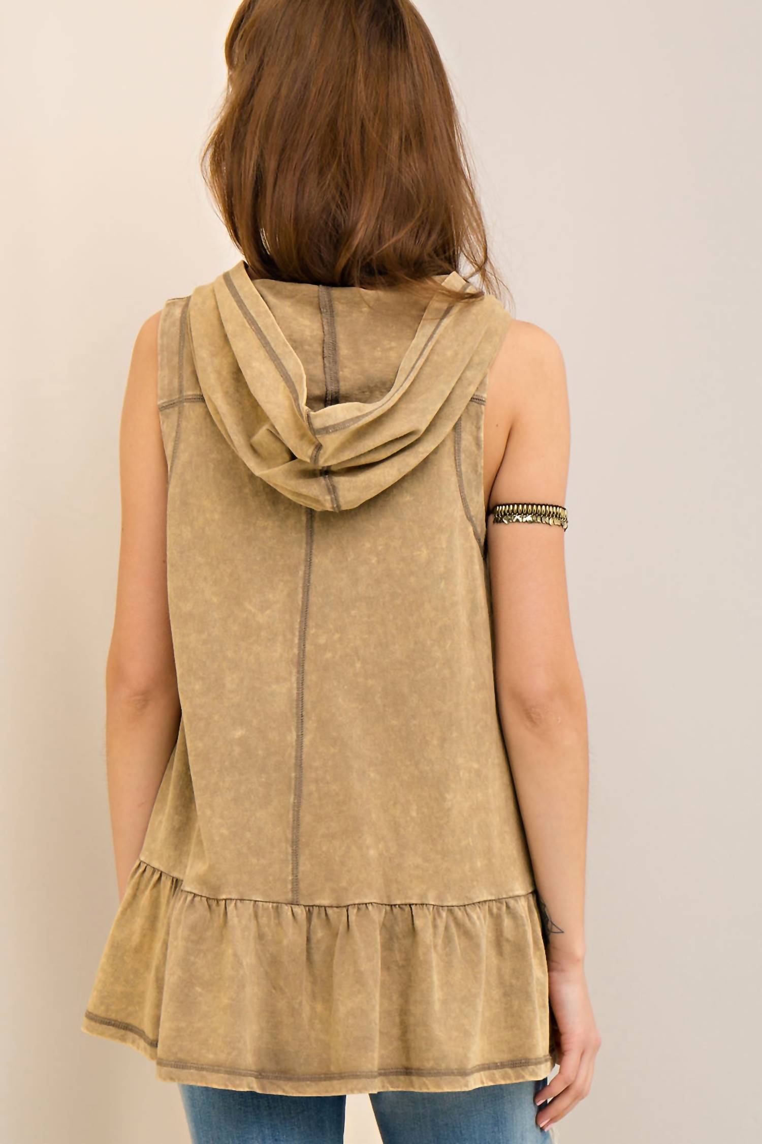 Entro - Washed Hooded Top