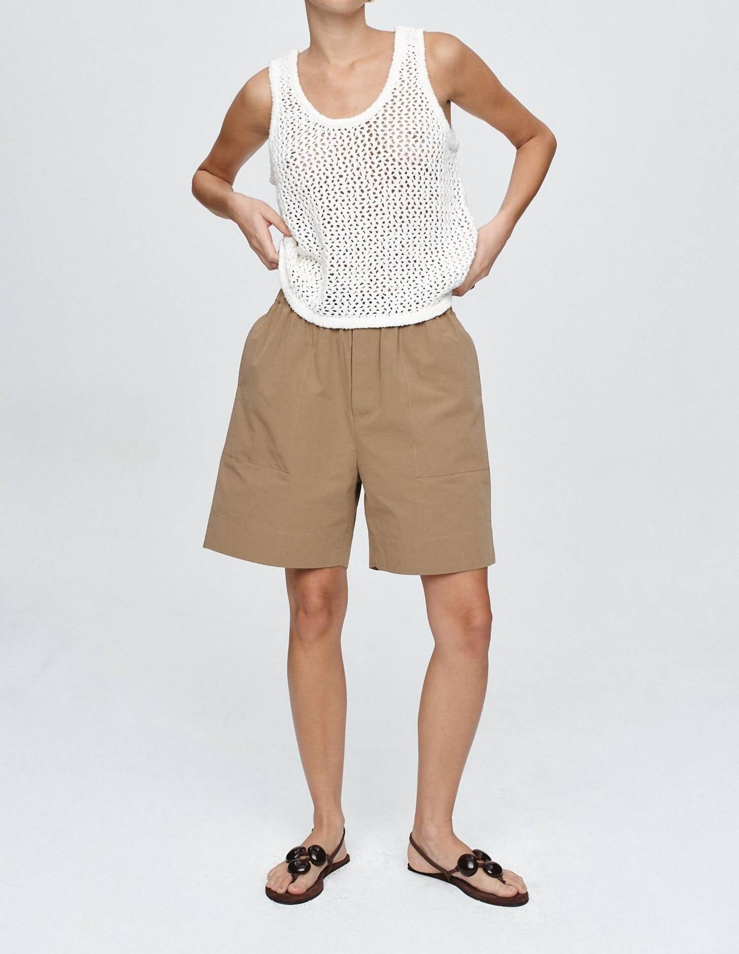 Marle Nova Top in blanc - women's tank top - alternate view