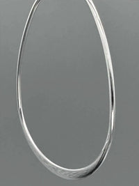 Something Silver - Women's Large Graduated Teardrop Hoops Earrings