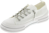 Very G Women's Aman Lace Up Platform Slip On Canvas Sneaker in white - women's sneaker