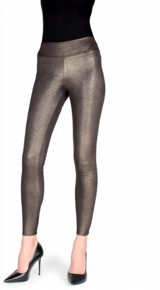 Memoi - Metallic Sheen Shaping Legging