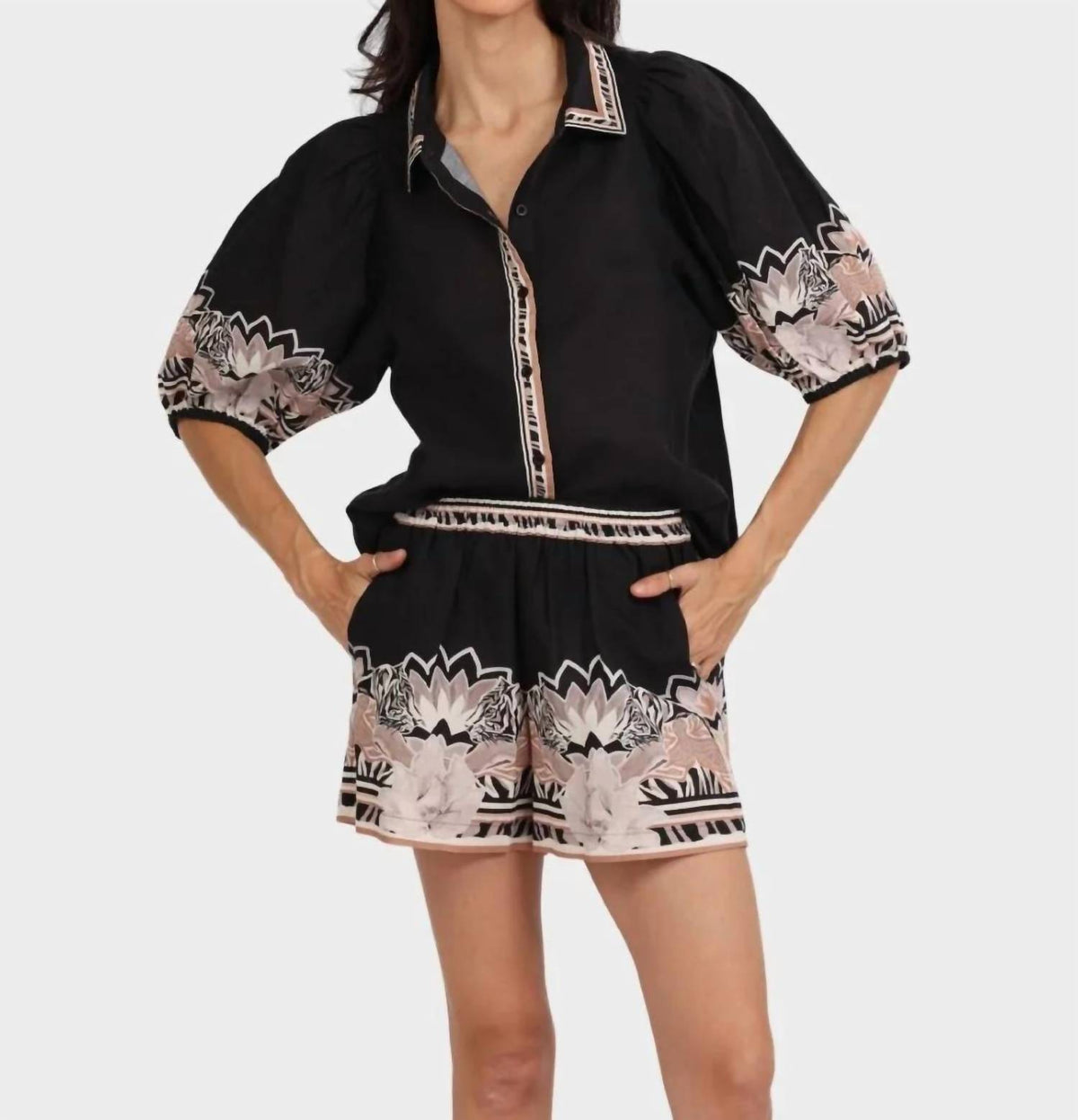 Las Sureñas - Lotus Tiger Balloon Shirt