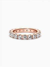 Pandora Women's Sparkling Row Eternity Ring in rose gold - women's jewelry - view 4