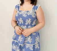 Aureum - Carmella Embroidered Tiered Midi Dress