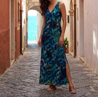Karen Kane - Side-Slit Burnout Maxi Dress