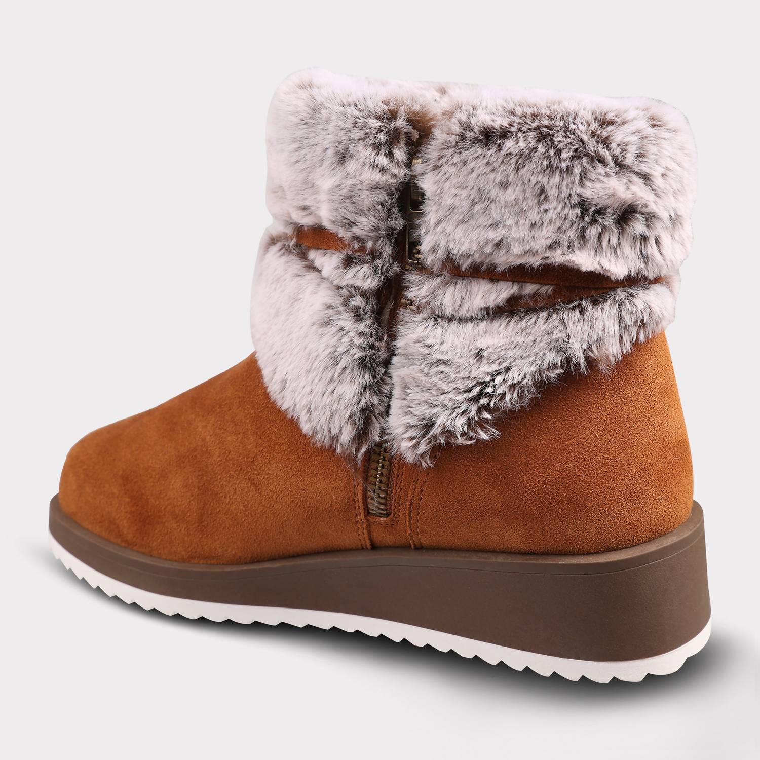 Lamo Women's Bailee Suede Zip-up Wedge Boot in hickory - women's shoe - view 5