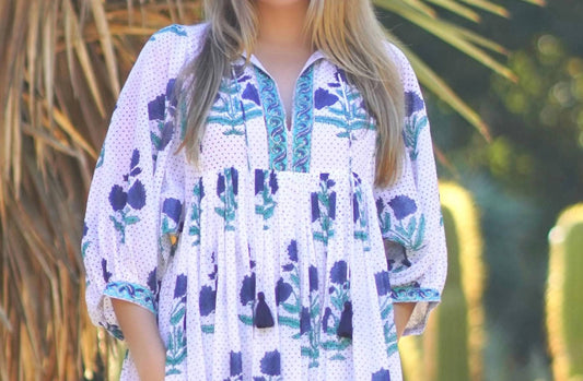 Dolma - Mylah Block Printed Midi Dress