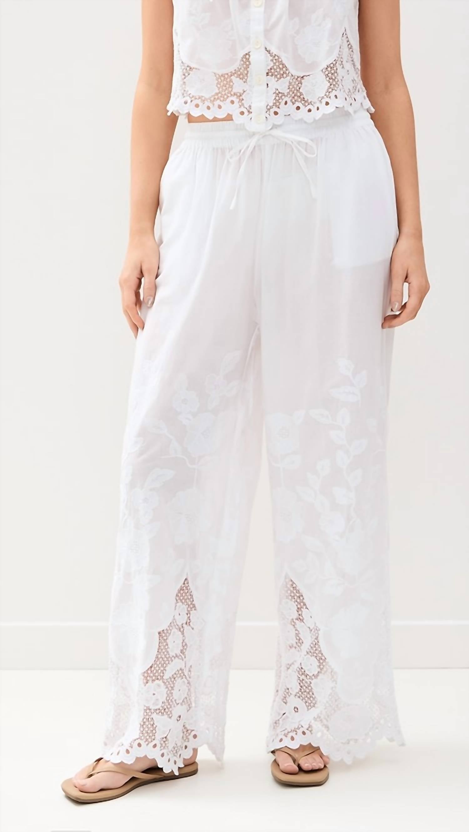 Vitamin A - Flora Broderie Wide Leg Pant
