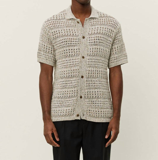 Les Deux - Elvin Structured Knitted Short Sleeve Shirt