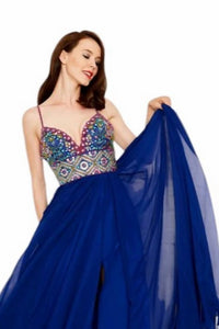 Angela & Alison - Beaded A-line Prom Dress