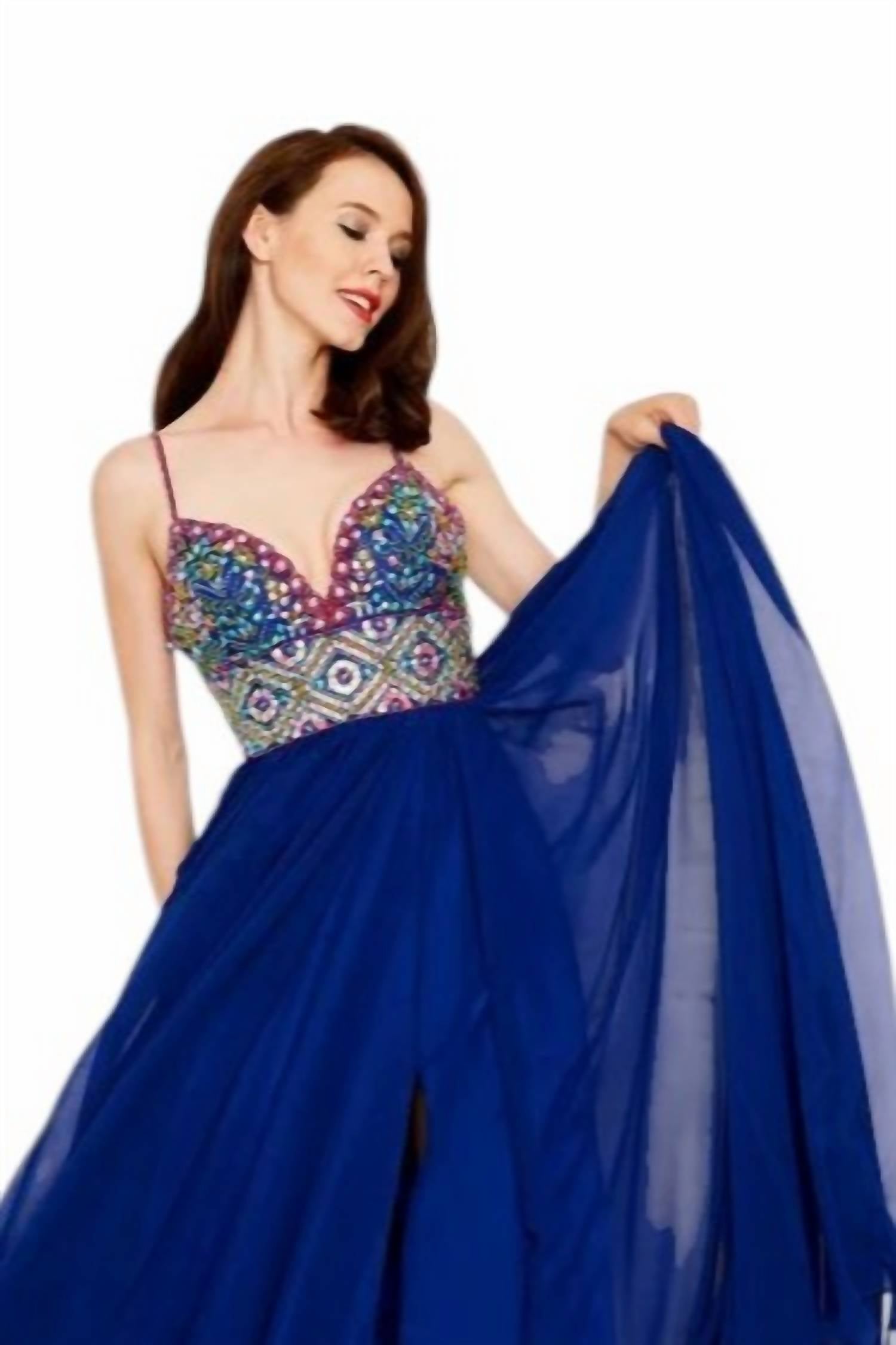 Angela & Alison - Beaded A-line Prom Dress
