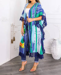 Surelymine - Art Revealed Fringe Kimono