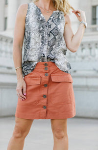 Desert Button-Front Skirt