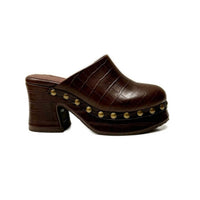 CHOCOLAT BLU Women's Hester Platform Clog in brown crocodile - women's shoe