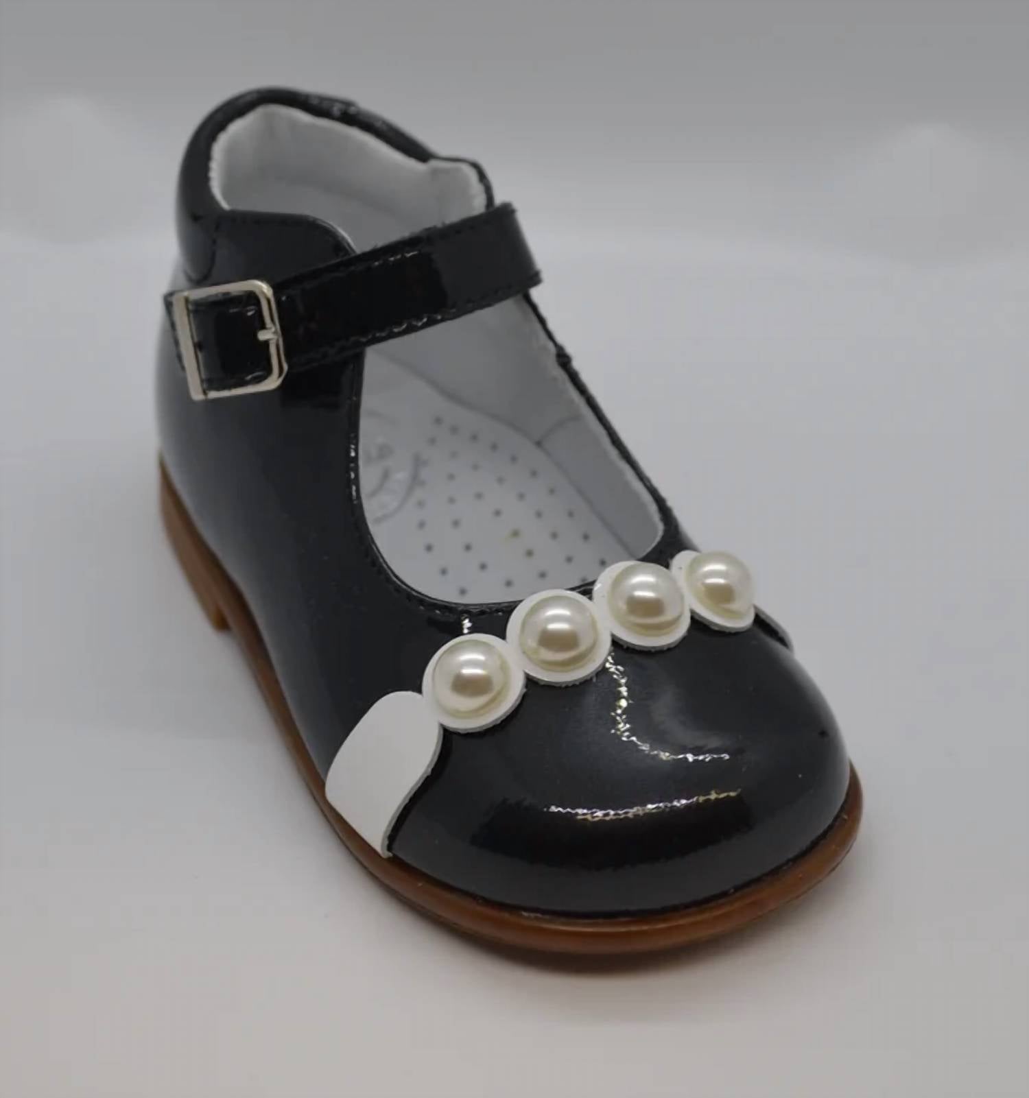 Beberlis - Girls Pearl Trimed Buckle Hi-shoe
