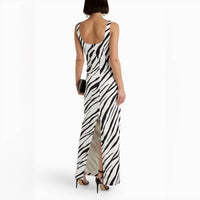 Et Ochs - Zebra Aaliyah Square Neck Gown