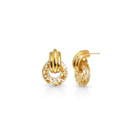 Gold & Honey - Women's Donut Door Knocker Earrings