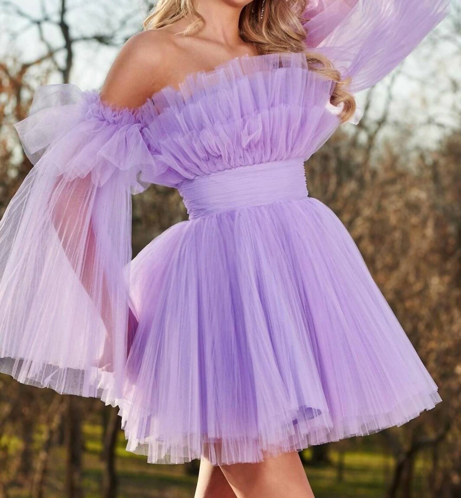 Rachel Allan - Fit And Flared Tulle Dress