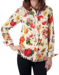 Dizzy-Lizzie Cape Cod Tunic Top in botanical - women's shirt