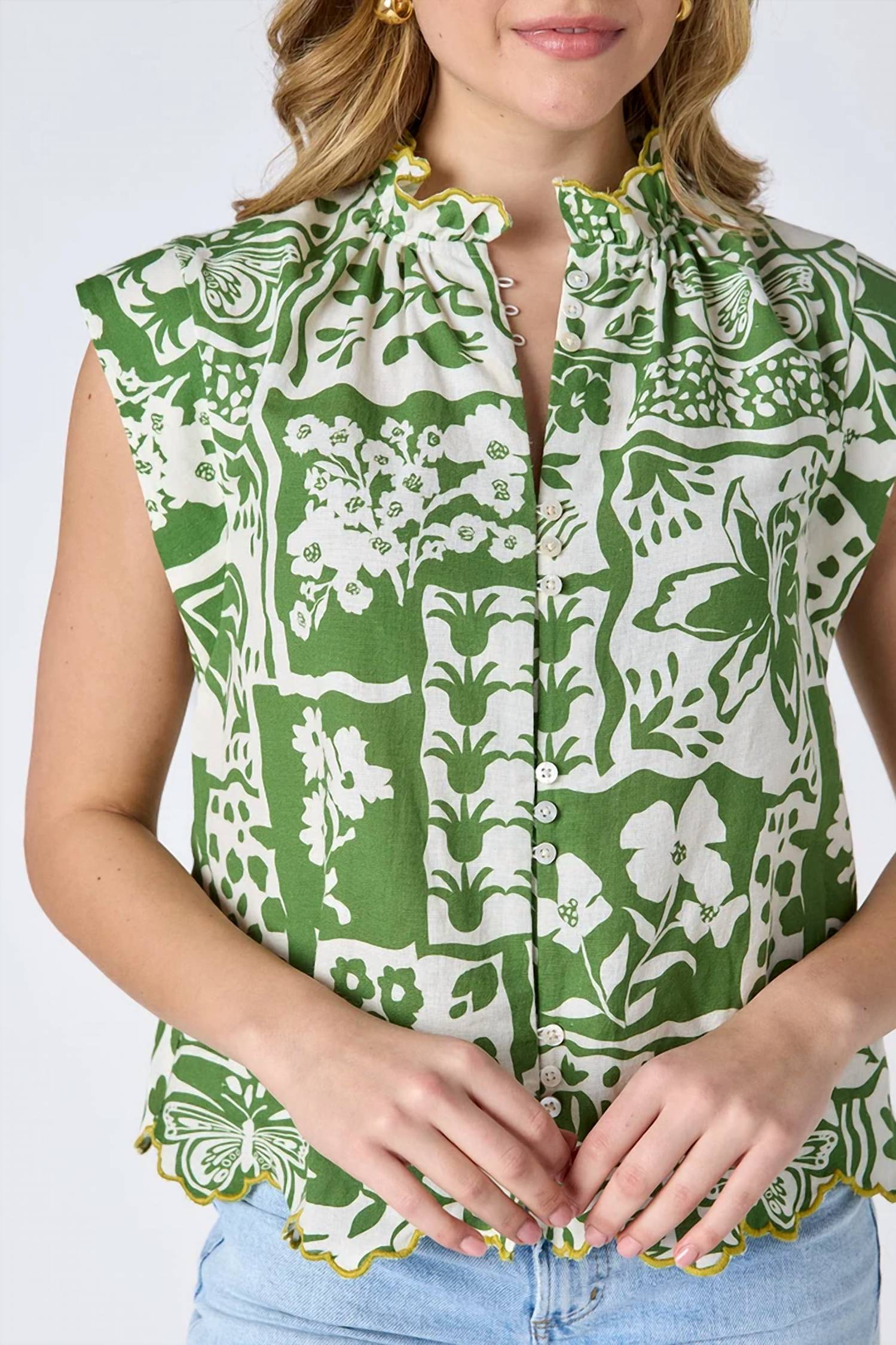 Crosby By Mollie Burch - Fritzy Cap Sleeves Top