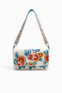 America & Beyond - Women's Fruity Floral Beaded Bag