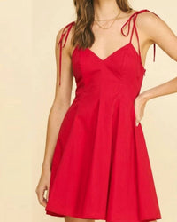 Pinch - Tie Shoulder Flare Mini Dress