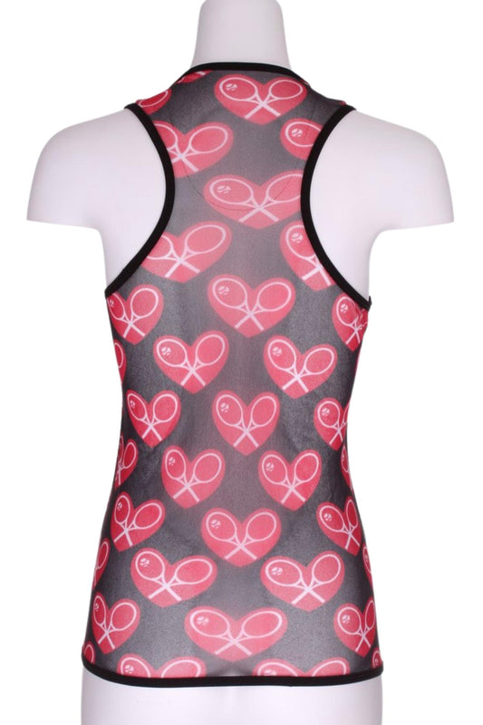 Love Love Tennis - Women's Vee Heart Mesh Tank