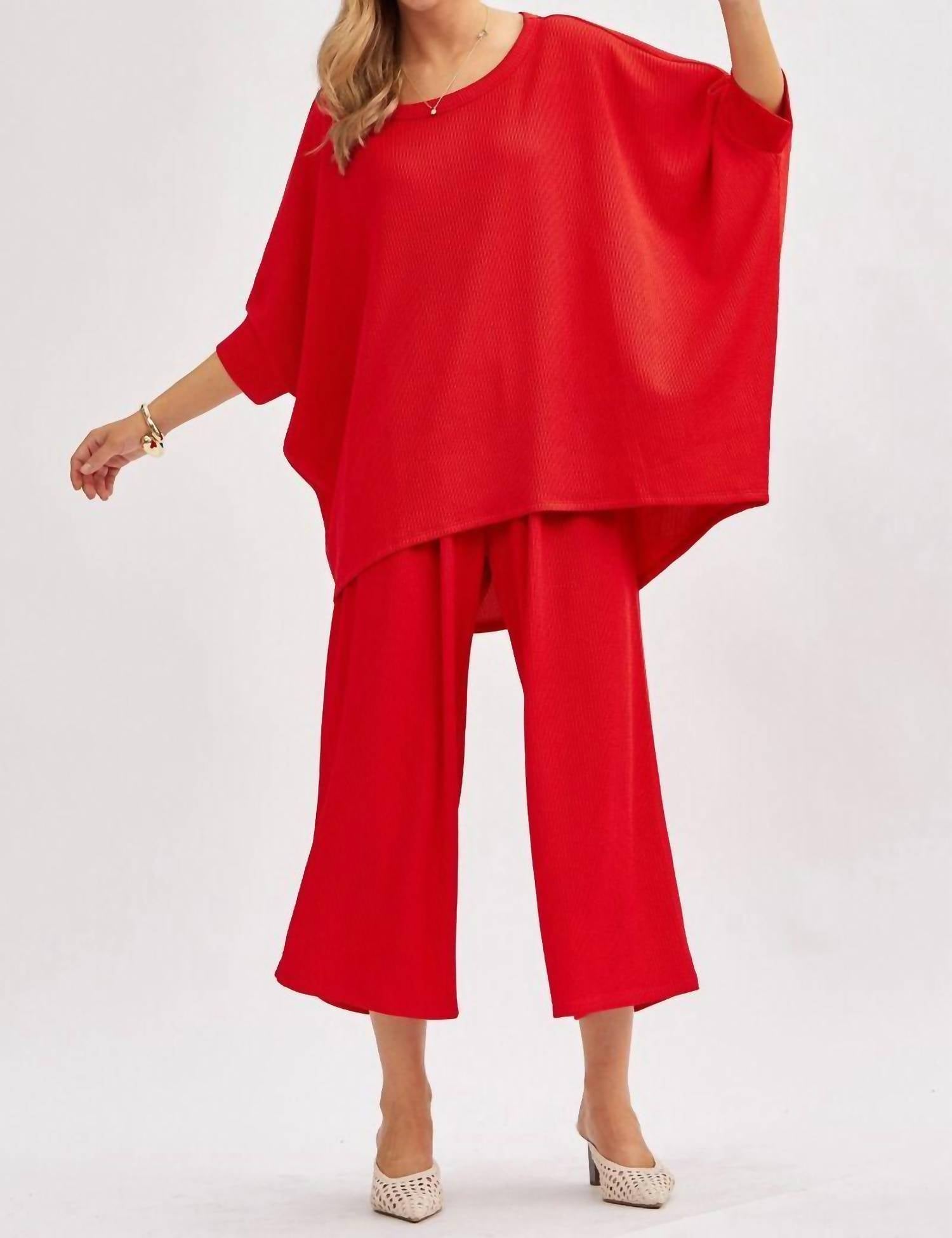 Dear Scarlett - Bali Wide Leg Capri Travel Set