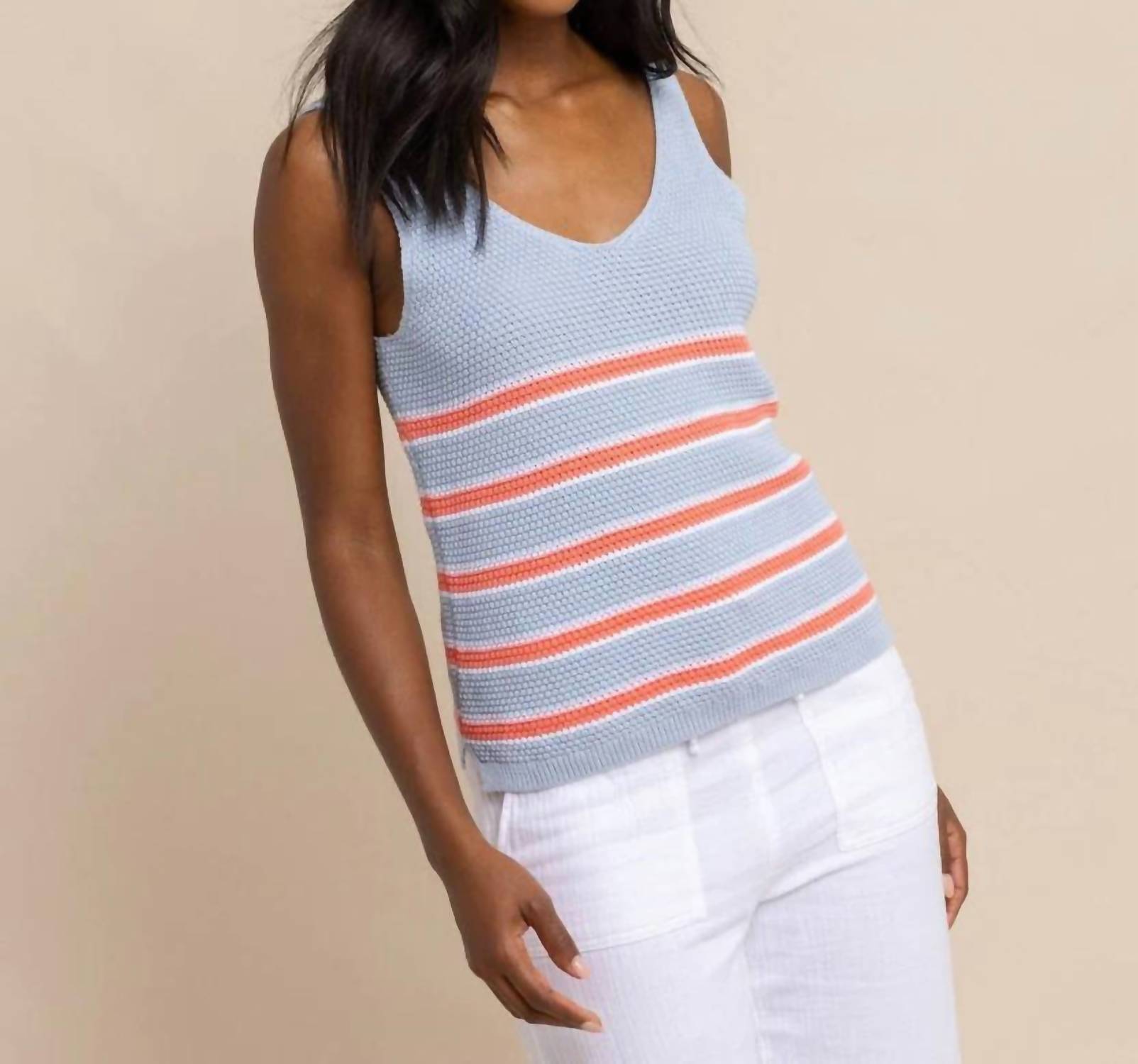 Southern Tide - Alli Striped Sweater Tank