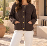 Mikarose - Long Sleeve Button Down Cardigan