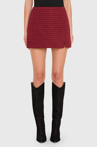 Amanda Uprichard Dale A-line Mini Skort in russet - women's shorts