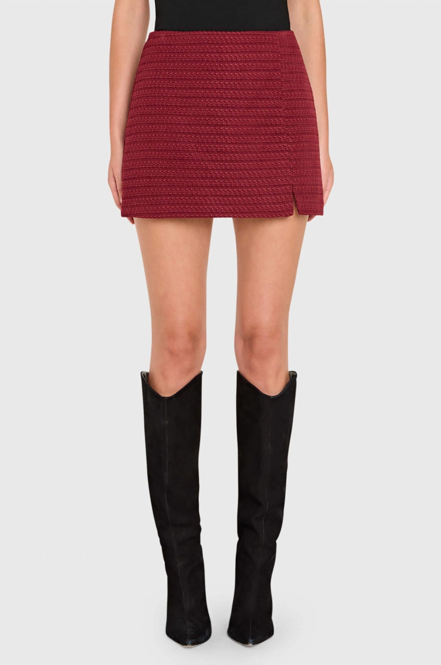 Amanda Uprichard Dale A-line Mini Skort in russet - women's shorts