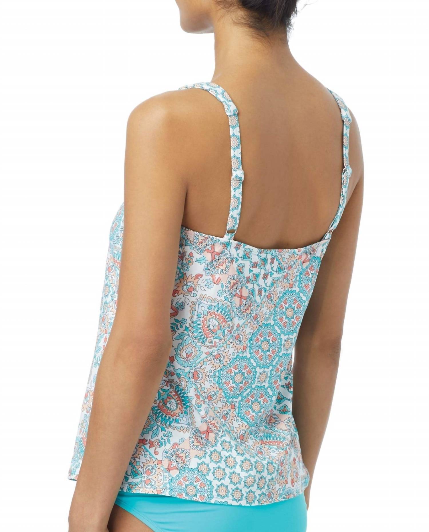 Coco Reef - Tile Mix Larimar Cup Sized Underwire Ultra Fit Tankini Top