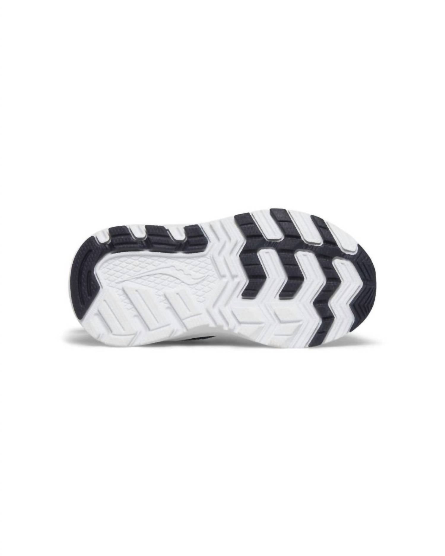 SAUCONY Kid's Ride Sneaker in blue silver - kids' sneaker - alternate view
