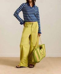 Damson Madder - Silvia Cotton Merino Blend Polo Jumper