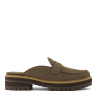 TOMS Women's Cara Mule in green - women's shoe - detail view