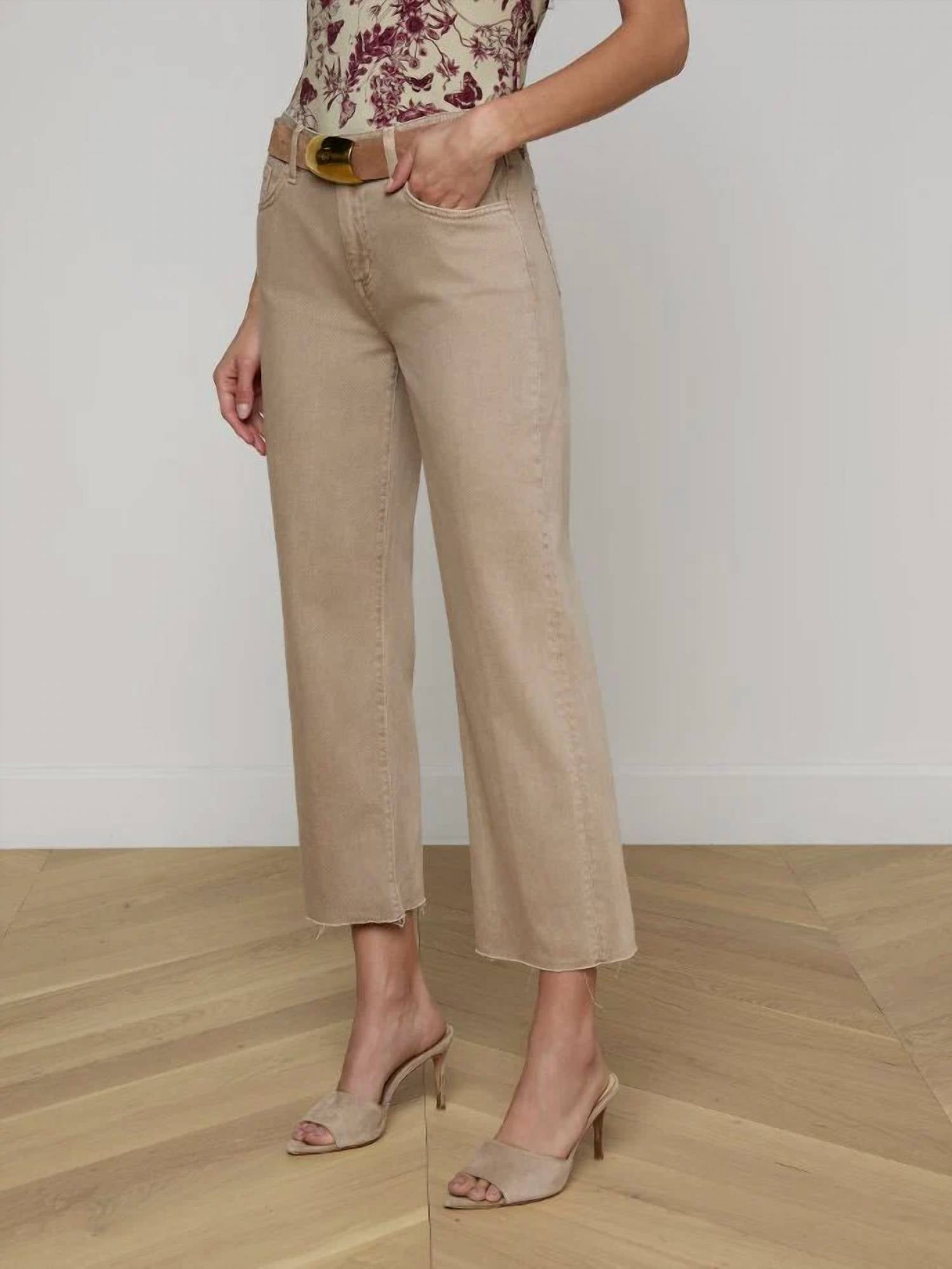 L'Agence - Wanda High Rise Crop Wide Leg Jean