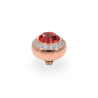 Qudo Women's Tondo Deluxe 10mm Jewelry Topper in papparadscha rose gold - women's jewelry