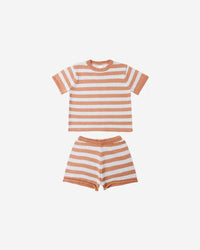 Rylee + Cru - Boy's Liam Stripe Knit Short Set